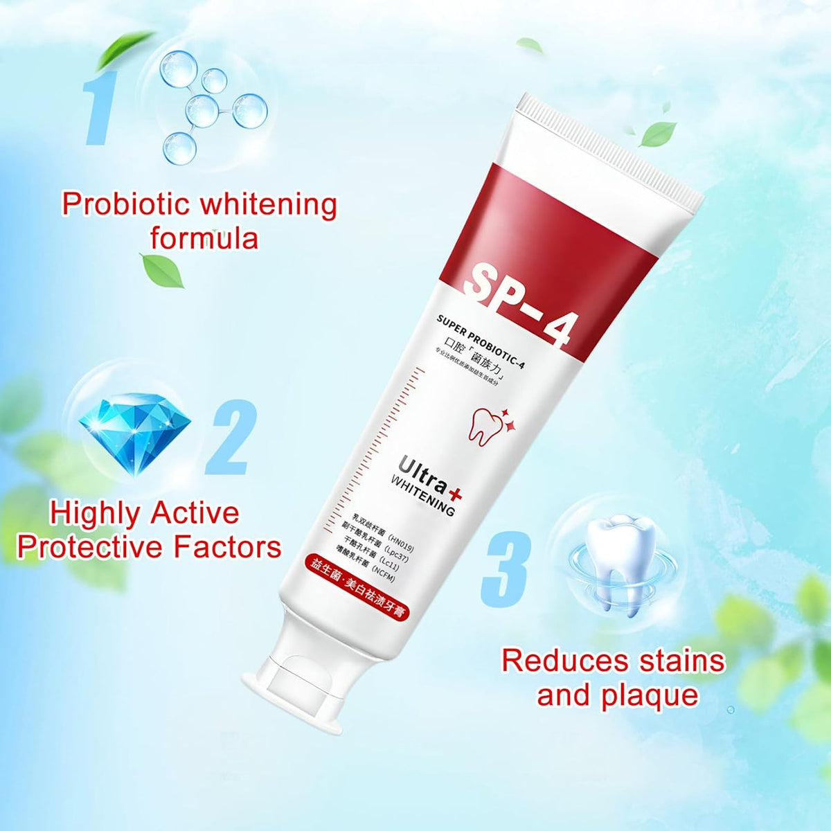 SP-4 Probiotic Whitening Toothpaste (Pack of 2)